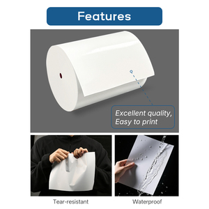 Bianco lucido perlaceo PP pellicola etichetta PP adesivi impermeabili adesivi autoadesivi per imballaggio etichetta Jumbo Roll - Product Image 4