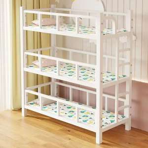 Cama litera doble de metal y madera con diseño moderno para niños, para dormitorio infantil. - Product Image 2