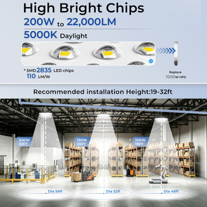 Projecteur LED UFO de qualité commerciale 100W 150W 200W, éclairage industriel à économie d'énergie pour entrepôts, fournisseur direct d'usine - Product Image 4