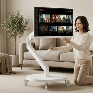 27 Inch <b>Portable</b> Smart <b>TV</b> Android 15 Touch Screen LED Monitor 8GB 256GB 20000mAh Rolling Stand White CN OEM <b>Portable</b> Viewing Des - Product Image 2