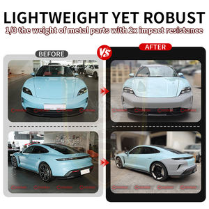 Gran Oferta: Kit de Carrocería de Fibra de Carbono Seca Estilo Turbo S GT para Porsche Taycan, Parachoques Delantero y Trasero, Actualización de Antiguo a Nuevo - Product Image 3