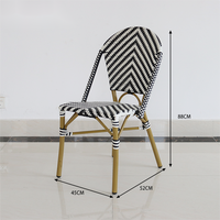 Ensemble de chaises de patio modernes en aluminium et rotin PE, imperméables et durables, pour villa, cour, salle à manger et salon