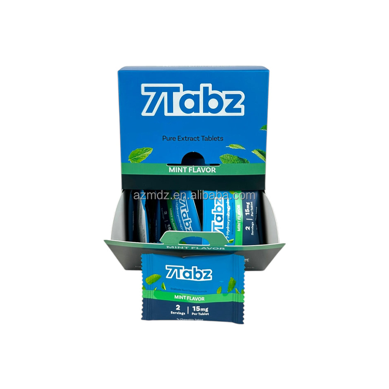 Оптовая Продажа с фабрики, изготовленный по индивидуальному заказу, 7Tabz, 20 мг, жевательные таблетки, упаковка для одного планшета, коробка для дисплея разных вкусов, чехлы для таблеток