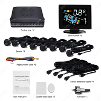 Kit de capteur de stationnement avant et arrière 8 Radar moniteur d'affichage LCD inversé 12V système d'aide au stationnement automatique