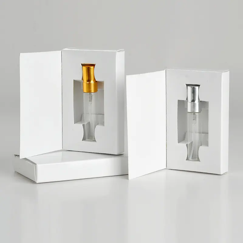 Flacon De Parfum botol wangi, botol kardus botol parfum 3ml 5ml 10ml botol Parfum mini semprot kaca perjalanan dengan kotak