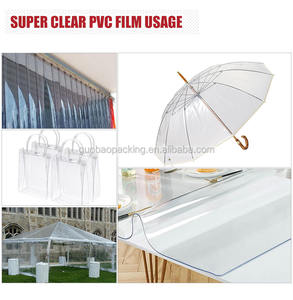 透明パウダーなしスーパークリア<span class=keywords><strong>PVC</strong></span>フィルムプラスチックテーブルクロス用 - Product Image 4