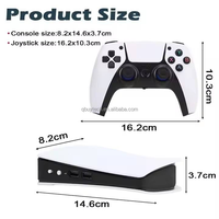 Console de jeu TV S905L P5 Plus avec deux manettes sans fil 2,4 GHz, 4K HD, plus de 40 000 jeux, 128 Go, SFC classique, adapté aux familles