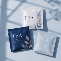 Sachets de thé plats en plastique 100% alimentaire écologiques avec logo imprimé personnalisé, emballage pour sachets de thé en poudre, sachets de café