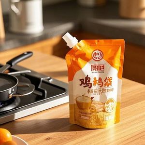 कस्टम मुद्रित स्टैंड अप पाउच फूड ग्रेड प्लास्टिक पारदर्शी तरल नोजल बैग केचप पैकेजिंग के लिए केचअप और टमाटर सॉस - Product Image 5