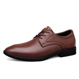 Chaussures en cuir formelles pour hommes, à bout carré et à lacets, idéales pour les mariages et les bureaux. Ils sont antidérapants et respirants au printemps - Product Image 5