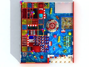 Vente directe d'usine Jardin Thème Naughty Castle Jeux pour enfants Équipement de jeu intérieur Aire de jeux intérieure pour enfants avec piscine <span class=keywords><strong>à</strong></span> balles - Product Image 3