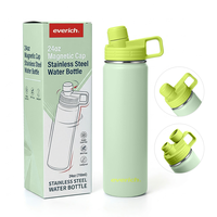 Bouteille d'eau portable à double paroi en acier inoxydable 304 de 17 oz, 20 oz, 24 oz, sans BPA, isolée, avec couvercle à bec magnétique