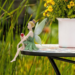 Bonito diseño resina Hada sentada estatua <span class=keywords><strong>de</strong></span> jardín en miniatura decoraciones para fiestas en casa - Product Image 6