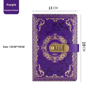 A5 Retro Mật Khẩu Nhật Ký Sáng Tạo Tạp Chí Máy Tính Xách Tay Với Bìa Giấy Bìa Cứng Và Khóa Quà Tặng - Product Image 5