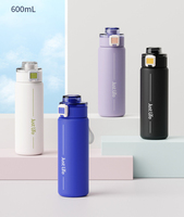 Beauchy OEM ODM Logo personnalisé Bouteille d'eau de sport portable sous vide à double paroi en acier inoxydable 316 Fiole à vide avec couvercle rebondissant