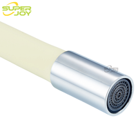 Robinet de cuisine gris laiteux avec bec flexible, mitigeur d'eau rotatif à 360 degrés, raccords muraux pour cuisine et buanderie