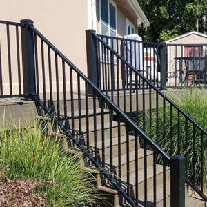 Balustrade en aluminium pour <span class=keywords><strong>maison</strong></span> <span class=keywords><strong>moderne</strong></span>, rampe de pont extérieur, <span class=keywords><strong>escalier</strong></span> d'entrée - Product Image 2