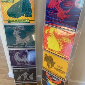 Magnetic Etb Protector Box Acrylic Storage Display Case Booster Pack Pokemon With Lids Clear