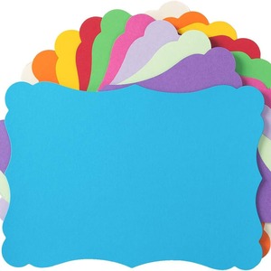 Cartes en papier découpées sur mesure, différentes couleurs, formes et tailles, pour projets de bricolage, fabriquées à Dongguan - Product Image 1