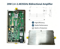 Amplificateur de puissance 2,4 GHz 20 W pour modèle d'avion, station de base sans fil LAN, pont personnalisable CE-YNX-SX-24252SC 2,4 GHz