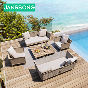 أثاث حدائق بتصميم حديث، أريكة استرخاء للشرفة، طقم أريكة خارجية للحديقة والفناء - Product Image 4