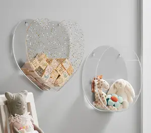 Şeffaf akrilik duvara monte oyuncak saklama kapları Modern akrilik cep duvarı için LeGos duvar oyuncak dağıtıcı şeker organizatör
