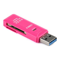 Lector de Tarjetas USB 3.0 2 en 1 de Doble Función / Adaptador Convertidor de Tarjetas TF, Lector de Tarjetas Flash Trans-Fast