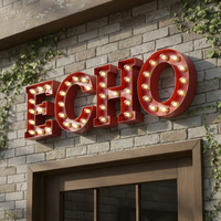 Échantillons de lettres néon LED avec support en acrylique, lettres en néon flexible en silicone conformes à la norme UL pour usage commercial
