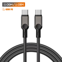 Cable USB Tipo-C de Carga Rápida PD de 60W, 1M, Silicona Genuina, Conductor de Cobre Puro, Cable de Sincronización de Datos, Certificado CE, para Computadora y Cámara