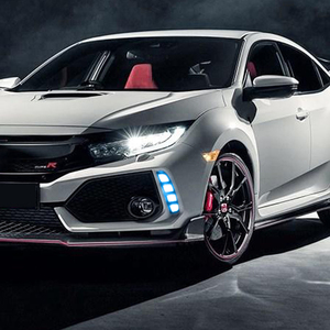 Luci Diurne a <span class=keywords><strong>LED</strong></span> per Honda <span class=keywords><strong>Civic</strong></span> Type R 2018 2019 con Indicatore di Direzione Giallo, Impermeabili in ABS - Product Image 6