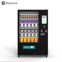 Distributeur automatique de snacks tunisien pour boissons froides, acceptant les cartes de crédit et les paiements par code QR