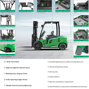 Factory Direct 4.0 Ton Lithium Battery Electric Forklift Seated Rider Forklift for Warehouse Logistics <b>Handling</b> - Product Image 3
