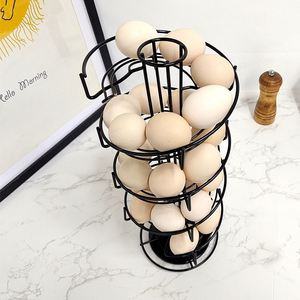 Support de rangement pour œufs rond en fil de fer argenté pour comptoir de cuisine, vente en gros personnalisée WIDENY - Product Image 5