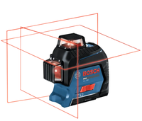 Niveau laser rouge 360° GLL 3-80 de qualité industrielle, 2 plans, à pendule, auto-nivelant, ligne de 2 mm, pour carrelage de plafond et cloisons sèches