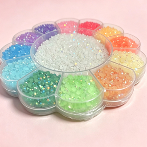Strass in resina effetto gelatina da 3 mm, <span class=keywords><strong>gemme</strong></span> piatte miste per fai da te, per scarpe, custodie per telefoni e tazze decorate - Product Image 3