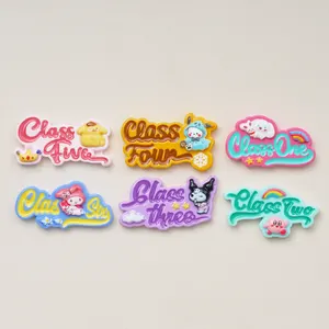 New Style Flatback Cartoon Sanrio Word Plates Resin Accessories For Cell Phone Chain Pendant DIY Handmade Hairpin Decoration