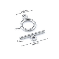 Fermoir OT en acier inoxydable poli sans couture, pour collier DIY, bracelet de perles, connecteur d'extrémité, accessoires de bijoux faits à la main