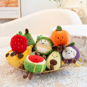 Portachiavi con ciondolo di frutta colorata per bambini peluche su misura animali di peluche giocattoli per bambini all'ingrosso regalo di festa - Product Image 5