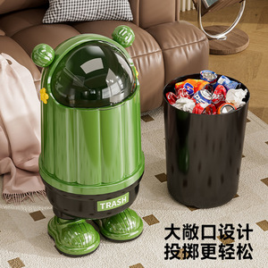 Cubo de basura cilíndrico con tapa, impermeable, para uso en interiores, para sala de estar, dormitorio, 1,1 kg, KT009 - Product Image 5