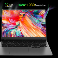 Ordinateur portable de jeu avec personnalisation d'usine, écran IPS de 16 pouces, fréquence de rafraîchissement de 144 Hz, clavier anglais, résolution 1920x1080