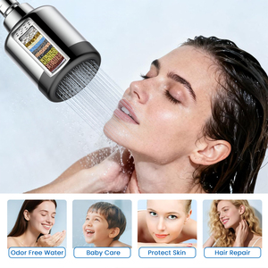 Leelongs Meilleure Pomme <span class=keywords><strong>de</strong></span> <span class=keywords><strong>Douche</strong></span> avec Filtres pour une Peau Saine, Élimine le Chlore et Filtre les Sables, la Rouille et les Métaux Lourds dans l'Eau - Product Image 3