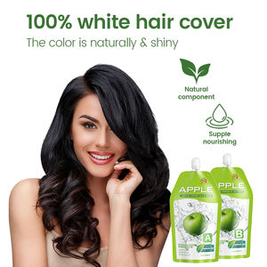 Joynna gros EAU <span class=keywords><strong>arabe</strong></span> naturel pomme cheveux couleur 96 sans ammoniaque 500Ml * 2 cheveux couleur crème pour femmes hommes noir cheveux teinture - Product Image 3