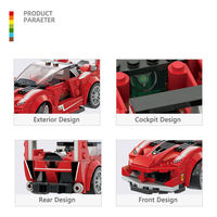 Wange 2876 Creative MOC Custom Block Bricks Model Supercar Sports Car Educational Assemble Building Block Set Plastic Toy Car