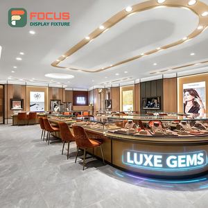 Custom Jewelry Display Case Laminated Finish Jewelry Shop Glass Showcase - Product Image 6