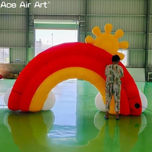 Meraviglioso cancello arcobaleno arcobaleno arcobaleno <span class=keywords><strong>arco</strong></span> di sole ingresso per la decorazione di eventi di festa all'aperto sfondo - Product Image 3