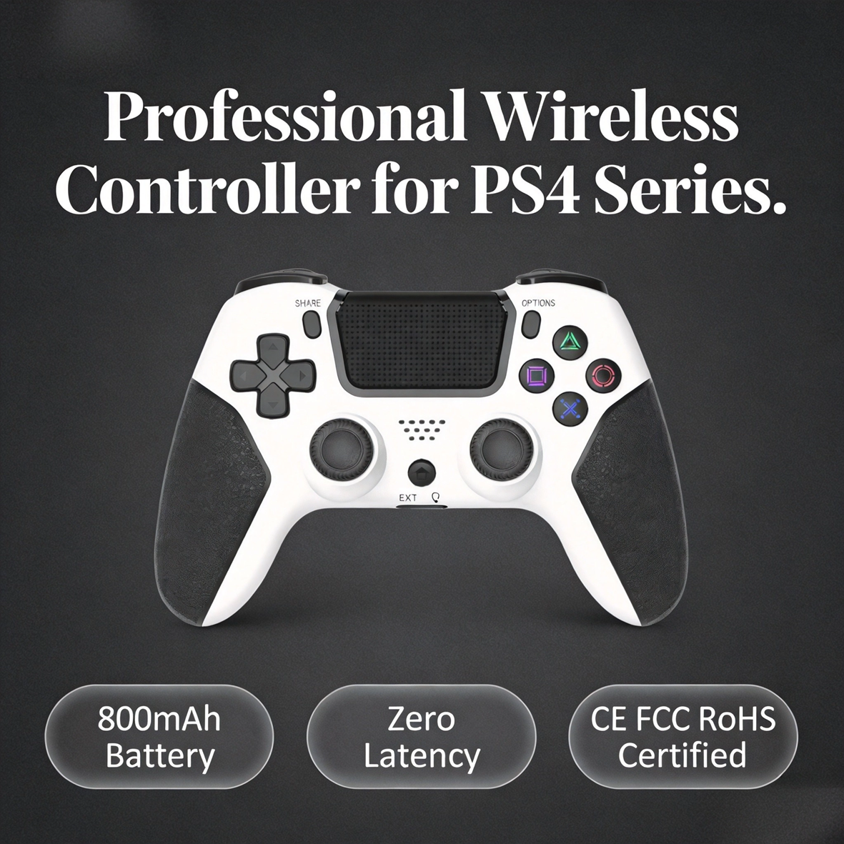 <strong>2026</strong> Pro Wireless Gamepad for PS4, 800mAh Long Battery Joystick with Turbo Function, Precise Touchpad <strong>Controller</strong> Private Model