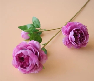 Huaien <span class=keywords><strong>Bouquet</strong></span> <span class=keywords><strong>Artificiel</strong></span> 3 Têtes de Pivoines et Roses pour Décoration de Plafond de Mariage, Arrangements d'Allée, Décoration de <span class=keywords><strong>Noël</strong></span> et de Maison - Product Image 5