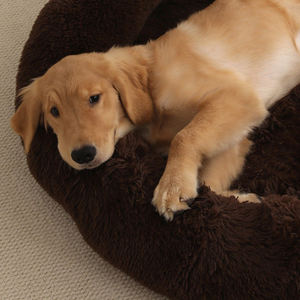 Bestseller Ganzjährig Nutzbar Abnehmbar Waschbar XL Farblich Anpassbar C-förmiges Plüsch Warmes Armlehnen-Haustierbett für Katzen und Hunde - Product Image 3