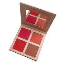 Palette de fard à joues DIY imperméable 4 couleurs pour carnations claires, pigment minéral, poudre de blush - Fournisseur cosmétique ODM