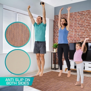 Factory Price Waterproof Wood Grain <strong>Foam</strong> <strong>Floor</strong> Tiles Protective Flooring for Garage <strong>Basement</strong> - Product Image 2
